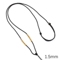 Black 1.5mm woven nylon necklace cord with golden spiral accents and adjustable slide knot - Thin Style (FXT064) / 1.5mm / Thin Black