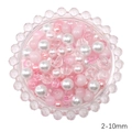Pink and white glass pearls for DIY jewelry making, 2-10mm assorted mixed beads - 85# Integrated Mixed Beads / 2-10mm (30g/Pack Approx 60-120pcs) / Pink Series