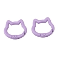 Lavender purple cat-shaped alloy spring clasps for handmade DIY jewelry making - Purple