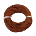 Rollo de cordón de cuero sintético marrón para joyería DIY y accesorios para el pelo - 1mm / Café