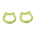Light green cat-shaped alloy spring clasp for DIY jewelry and keychain accessories - Light Green
