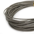 Cordón de cuero sintético marrón para joyería DIY y tejido artesanal en paquetes - Gris