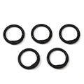Set of 5 matte black spring O-rings for DIY jewelry making and handbag hardware - Diameter approx 23.5mm / Black