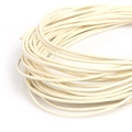 Rollo de cordón de cuero sintético redondo crema de 2mm para joyería y artesanías - Beige