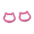 Pink cat-shaped alloy spring clasp connectors for DIY jewelry making and keychains - Rose Red
