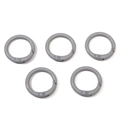 Five-piece set of matte grey alloy spring O-rings for DIY jewelry making and keyrings - Diameter approx 23.5mm / Gray