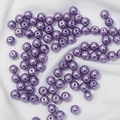 Lustrous purple 4-10mm imitation pearls with holes for DIY jewelry and necklaces - Purple