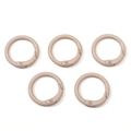 Cinque anelli a molla in lega beige opaco per portachiavi e creazioni di gioielli fai-da-te - 5 Pezzi/Confezione (Diametro 23,5 mm) / Cachi