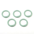 Set di cinque anelli a molla verde menta in lega per gioielli DIY e portachiavi - 5 Pezzi/Confezione (Diametro 23,5 mm) / Verde chiaro