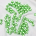 Lustrous grass green faux pearls for DIY jewelry making with smooth pearl finish - Green