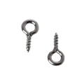 Two silver iron eyelet screw pins for jewelry making and DIY bead accessories - 4x8mm (200 Pcs/Pack) / Gunmetal