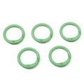 Cinque portachiavi verde chiaro in lega con chiusura a molla per creazione di gioielli - 5 Pezzi/Confezione (Diametro 23,5 mm) / Verde