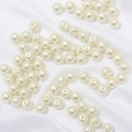 DIY jewelry making supplies round cream faux pearls for handmade necklace making - Pure White