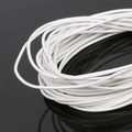 Cordón redondo de cuero sintético blanco para joyería DIY y accesorios para el cabello - Blanco