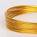 5m roll of 1.5mm golden anodized aluminum wire for DIY jewelry and garden crafts - Gold
