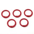 Set di 5 anelli a molla rossi in lega per creazione di gioielli fai-da-te e portachiavi - 5 Pezzi/Confezione (Diametro 23,5 mm) / Rosso
