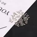 Silberne 9mm Ösenschrauben aus Eisen für DIY-Schmuckherstellung und Zubehör - Weißgold
