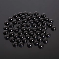 Flatback black ABS imitation half round pearls for DIY jewelry and nail art - 8mm (Approx. 200 Pieces/Pack) / Black