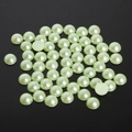 Loose mint green semi-round flatback faux pearls for DIY crafts and nail art design - 8mm (Approx. 200 Pieces/Pack) / Light Green
