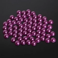 Flatback half round ABS imitation pearls in dark purple for DIY nail art and crafts - 8mm (Approx. 200 Pieces/Pack) / Deep purple