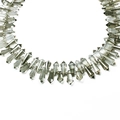 Facettierte graue, durchsichtige Glastropfenperlen für handgefertigten DIY-Schmuck - 6x15mm (10 Stück/Packung) / Grau Beschichtet