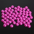 Vibrant rose red half round ABS pearl beads with glossy finish for DIY nail art and crafts - 8mm (Approx. 200 Pieces/Pack) / Rose Red