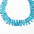 Facettierte seeblaue Kristallperlen für DIY handgefertigte Schmuckherstellung - 6x15mm (10 Stück/Packung) / See-Blau Beschichtet
