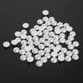 Flatback white faux pearls for DIY nail art and handicraft decoration projects - 8mm (Approx. 200 Pieces/Pack) / Off White
