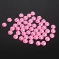 Flatback half-round ABS faux pearls in vibrant hot pink for DIY nail art and crafts - 8mm (Approx. 200 Pieces/Pack) / Deep Pink
