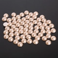 Flatback champagne ABS imitation pearl beads for DIY crafts and nail art decoration - 8mm (Approx. 200 Pieces/Pack) / Light Coffee