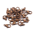 Fermoirs mousqueton en alliage de cuivre vintage pour bijoux DIY et porte-clés - 10mm(301) / Cuivre