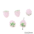 Ροζ χάντρες ρητίνης σε σχήμα σταφυλιού 11x12mm για χειροποίητα DIY κοσμήματα και αξεσουάρ - Στυλ Σταφυλιού (Ροζ)