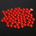 Flatback red half round faux pearls with glossy finish for nail art and DIY projects - 8mm (Approx. 200 Pieces/Pack) / Red