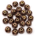 Perle in finta pelliccia leopardata con occhielli dorati per creazione gioielli - Stile Pelo di Visone Sintetico / 5 Pezzi / Stampa Leopardata Caffè (BFB45)