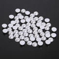 Flatback white semi-round imitation pearl beads for DIY handicrafts and nail art decoration - 8mm (Approx. 200 Pieces/Pack) / Pure White