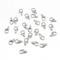 Fermoirs mousquetons en alliage argenté poli pour la création de bijoux et colliers - 14mm(303) / Or blanc