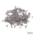 Bulk 2mm stainless steel round spacer beads for DIY jewelry and necklace making - Round Beads 2mm / 60Pcs Set / Steel