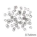 Bulk 0.7x4mm stainless steel open jump rings for DIY handmade jewelry crafts - Open Ring 0.7x4mm / 100pcs Pack / Steel