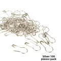 Detalle de 100 imperdibles plateados para manualidades y etiquetas de ropa - 100 Piezas / Plateado