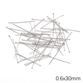 DIY jewelry making supplies 0.6x30mm silver stainless steel head pins in bulk - T-Pin 0.6x30mm / 80Pcs Set / Steel