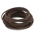 Dunkelbraune 3mm Wildlederimitat-Kordelrolle für DIY-Schmuck und Flechtarmbänder - In Rolle / Kaffeebraun