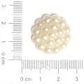 2.5cm cream white ABS pearl flower patch for handmade hair accessories and DIY crafts - Buddha Head Flower / 22mm (20 Pieces/Pack)