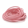 Cordino in finta pelle scamosciata rosa vivace per gioielli fai-da-te e braccialetti - 4m (Larghezza 2,5-2,6mm) / Rosa