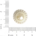 20mm white ABS pearl flower cabochon bead for DIY hair accessories jewelry making - Sunflower / 19mm (30 Pieces/Pack)