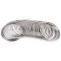 Macro detail of silver memory wire coils for DIY jewelry making and bracelet crafting - 10 Coils / White K Plated