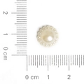 Creamy white 10mm round pearl flower button for DIY hair accessories and crafts - Sunflower / 10mm (100 Pieces)