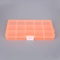 Organizador translúcido naranja de 15 rejillas con hebilla de seguridad blanca - 15 Rejillas Naranja (Hebilla Blanca)