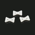 Drie crèmewitte parelhars strikjes voor DIY-knutselwerkjes en haaraccessoires maken - Kralen kunstmatige parel strikje / 12x9mm (Ongeveer 100 stuks/verpakking)