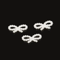 Drie witte parel strik bedeltjes voor het maken van DIY haaraccessoires - Kralen kunstmatige parel strik / 18x10mm (Ongeveer 100 Stuks/Verpakking)
