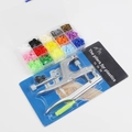 Hand pressure pliers set for T3 T5 T8 plastic snaps with colorful resin buttons kit - 15 Grids Box With Tools